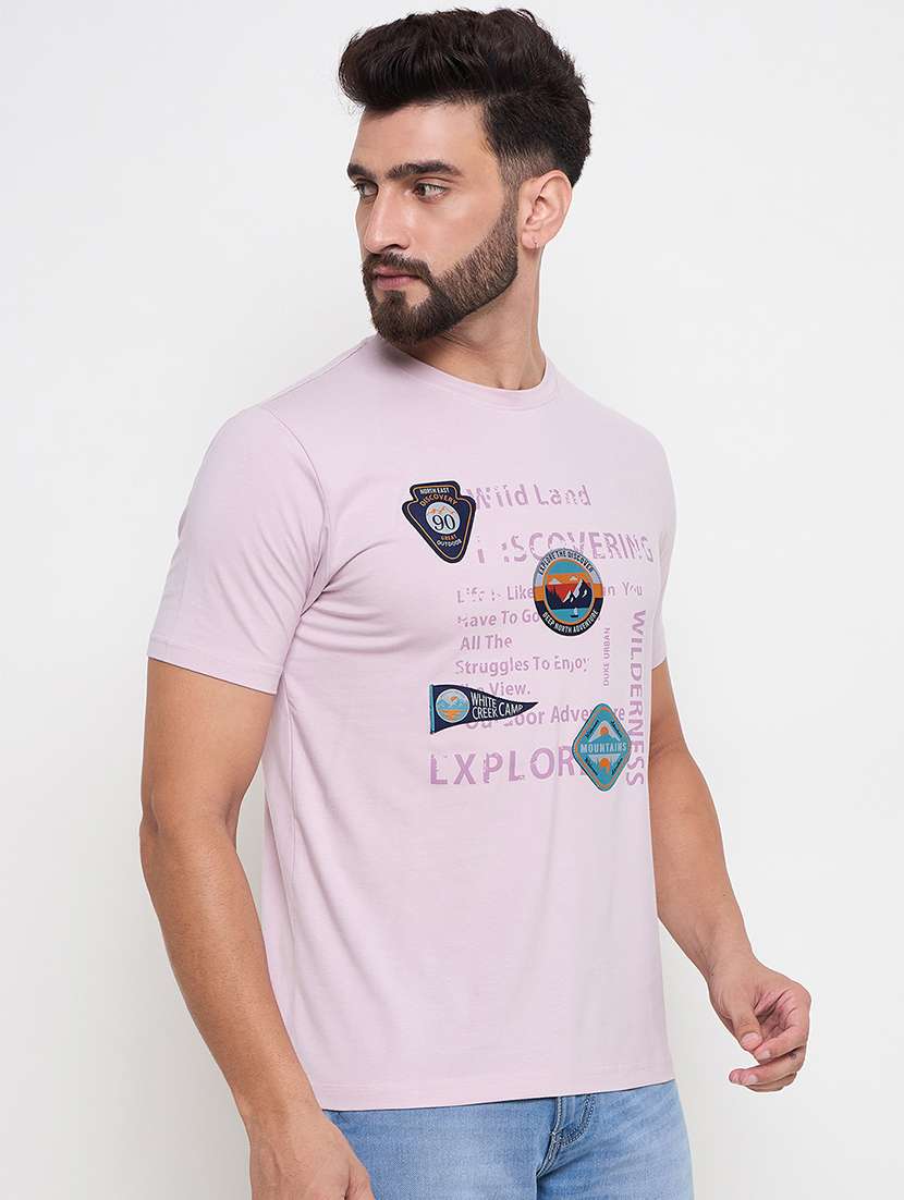 men round neck front & back print t-shirt - 21686500 -  Standard Image - 2