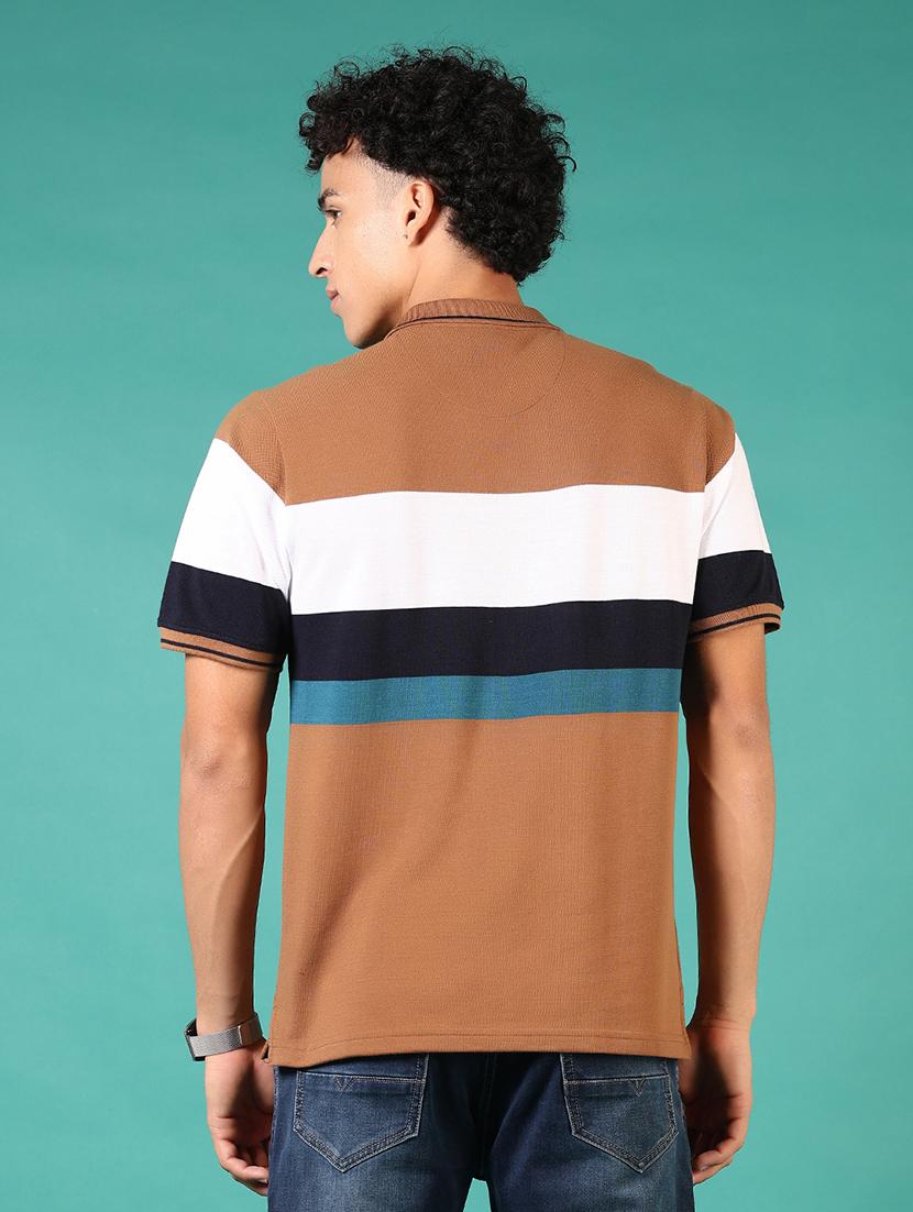 men color blocked short sleeves polo t-shirt - 21686574 - Standard Image - 2