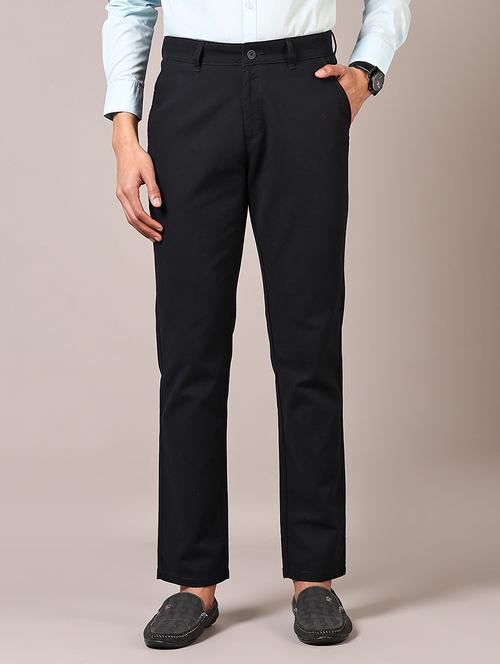 men solid mid rise chinos trouser - 21686692 -  Standard Image - 0