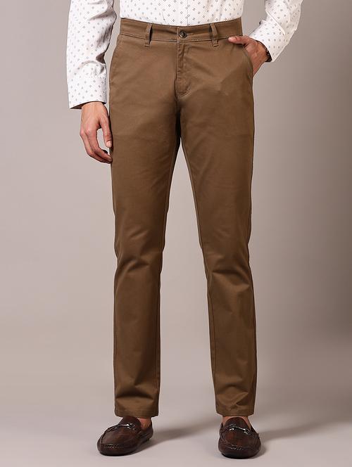 men solid mid rise chinos trouser - 21686698 -  Standard Image - 0