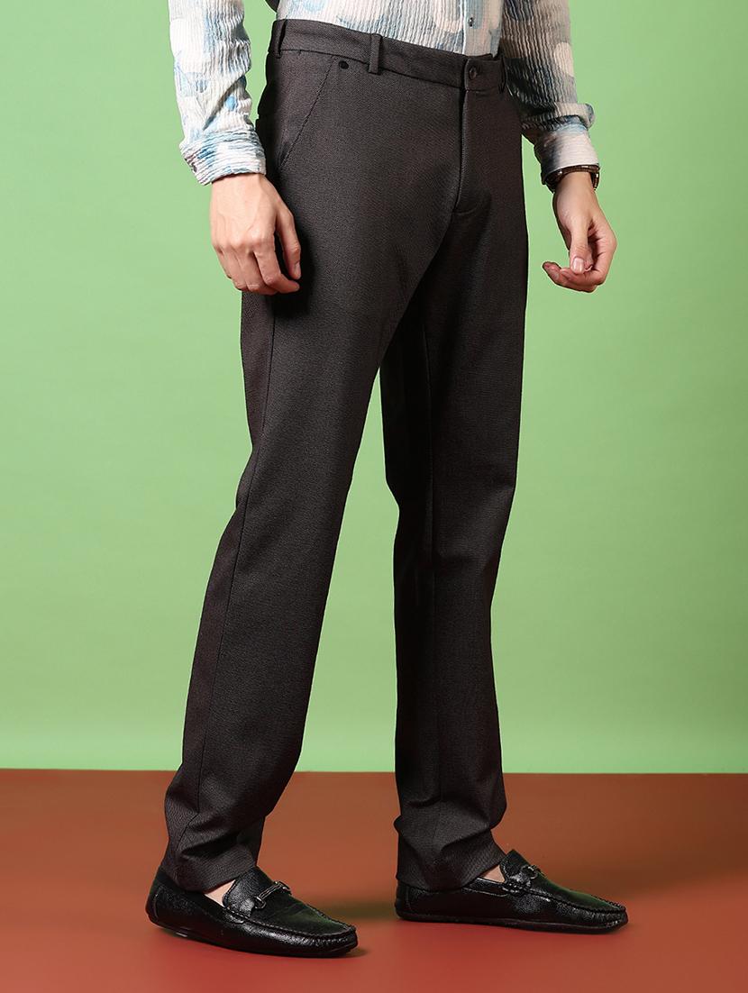 men solid mid rise chinos trouser - 21686709 - Standard Image - 2