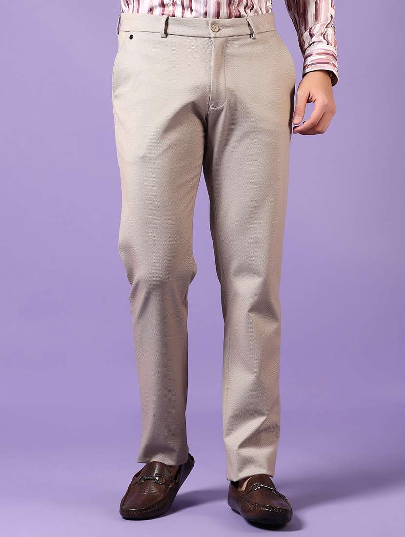 cream cotton chinos casual trousers