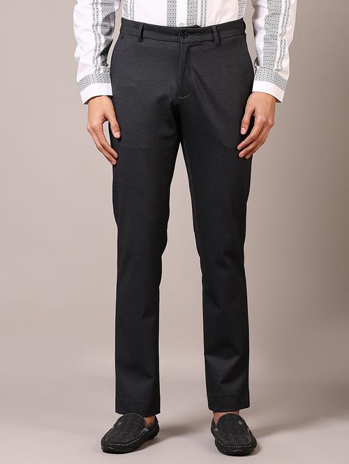 men solid mid rise chinos trouser - 21686711 - Standard Image - 0