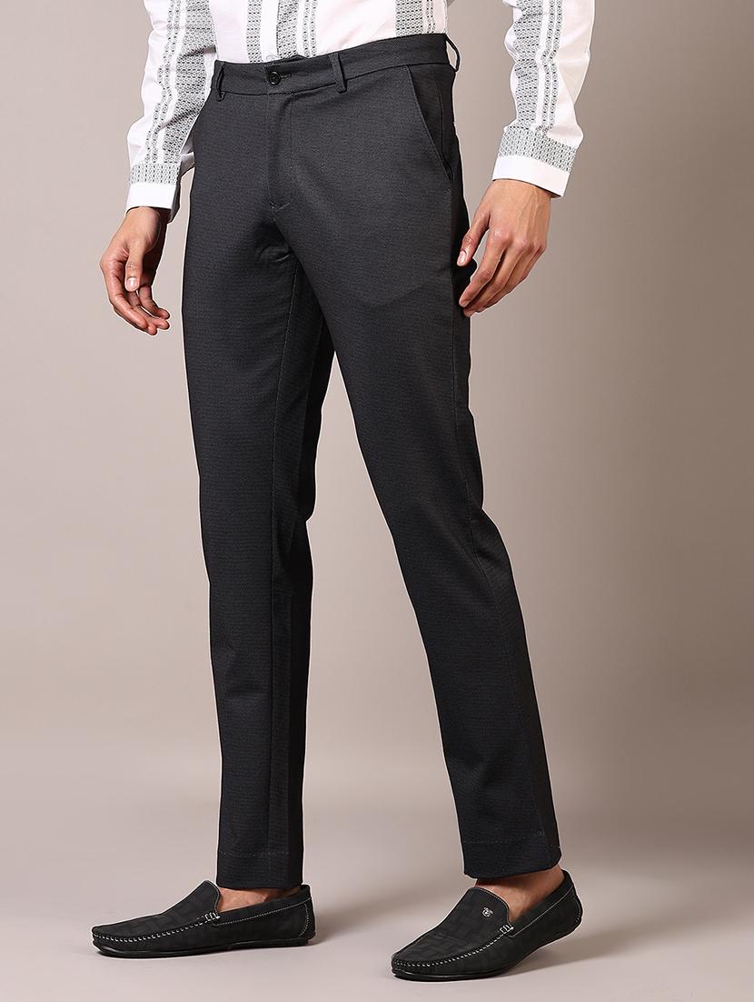 men solid mid rise chinos trouser - 21686711 - Standard Image - 2
