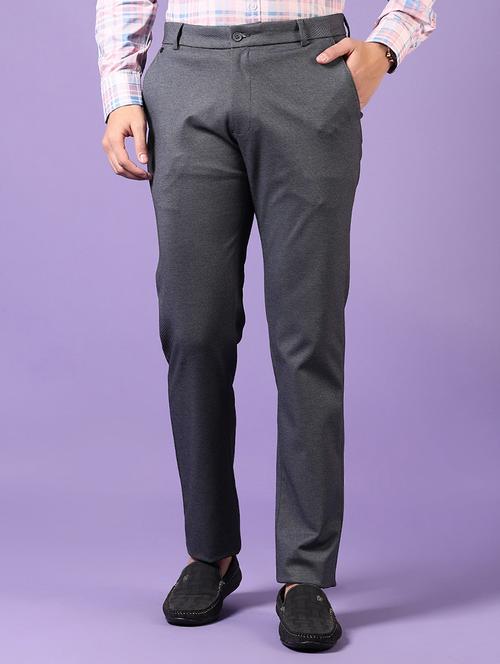 men solid mid rise chinos trouser - 21686712 -  Standard Image - 0