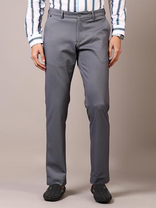 men solid mid rise casual chinos - 21686714 - Standard Image - 0