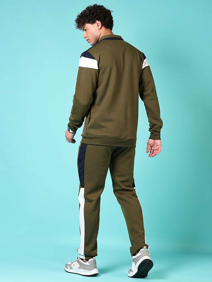 men color block track pant full length track suit - 21686750 -  Standard Image - 2