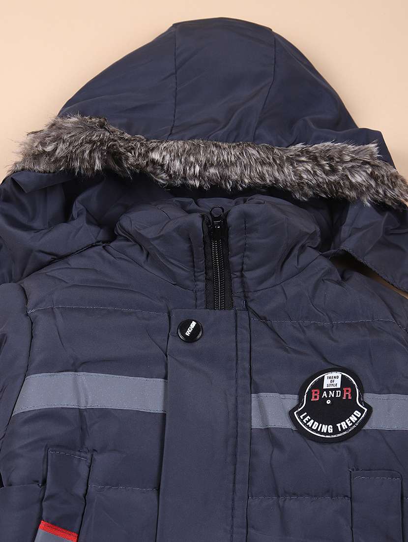 boys long sleeve hooded quilted jacket - 21686751 -  Standard Image - 2