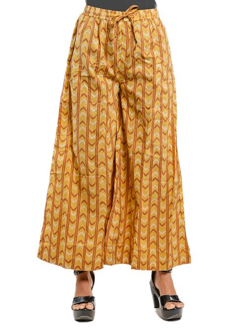women printed mid rise flared palazzo - 21686833 - Standard Image - 0