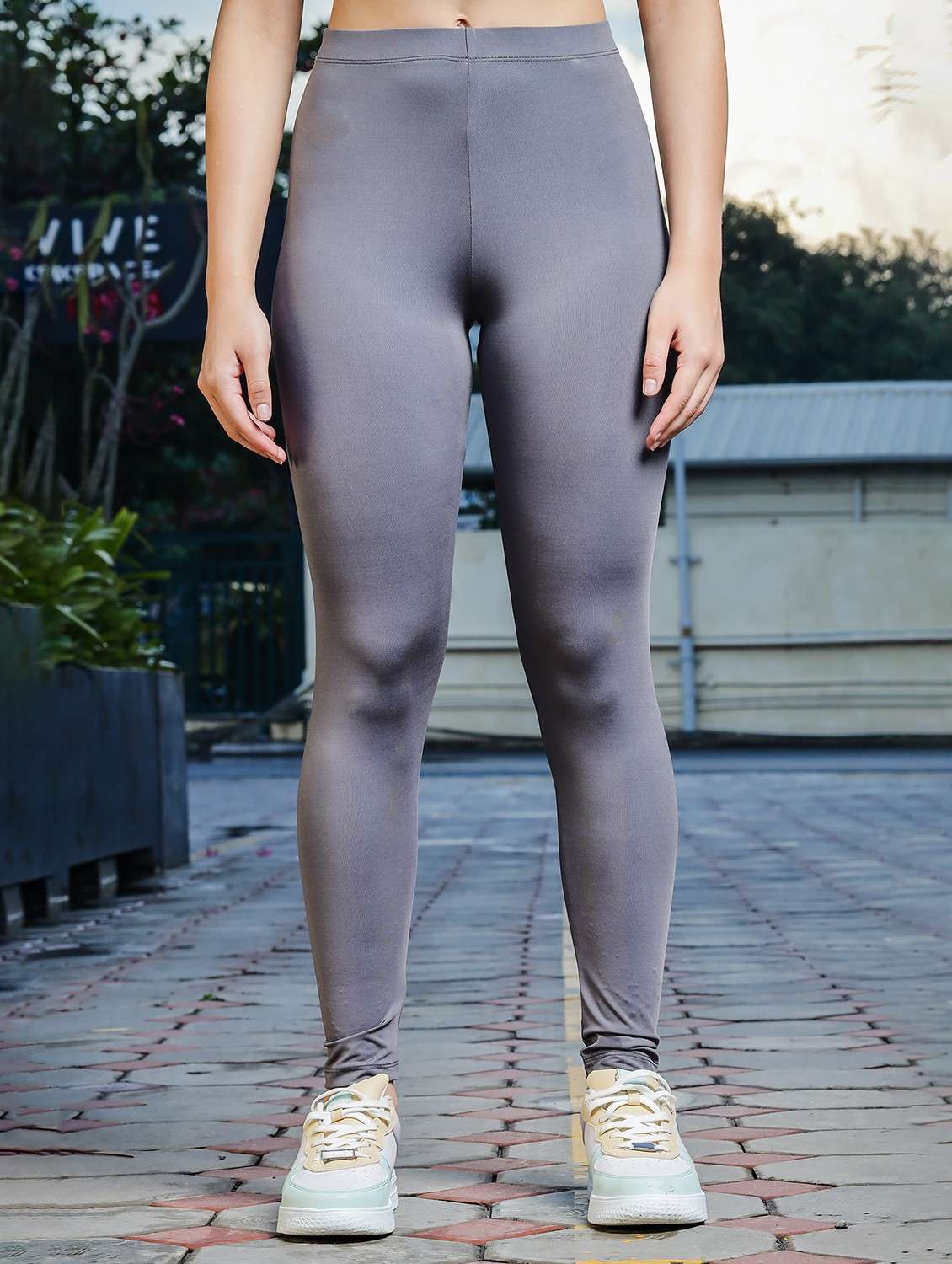 women solid ankle length tights - 21686921 - Zoom Image - 0