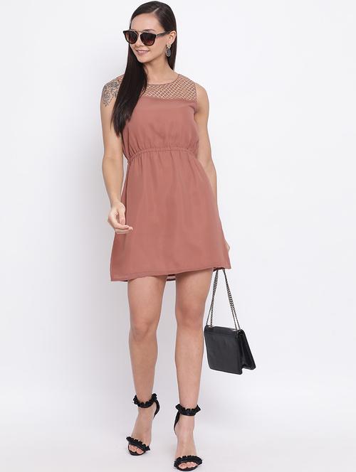 women solid sleeveless a-line dress - 21687005 -  Standard Image - 0