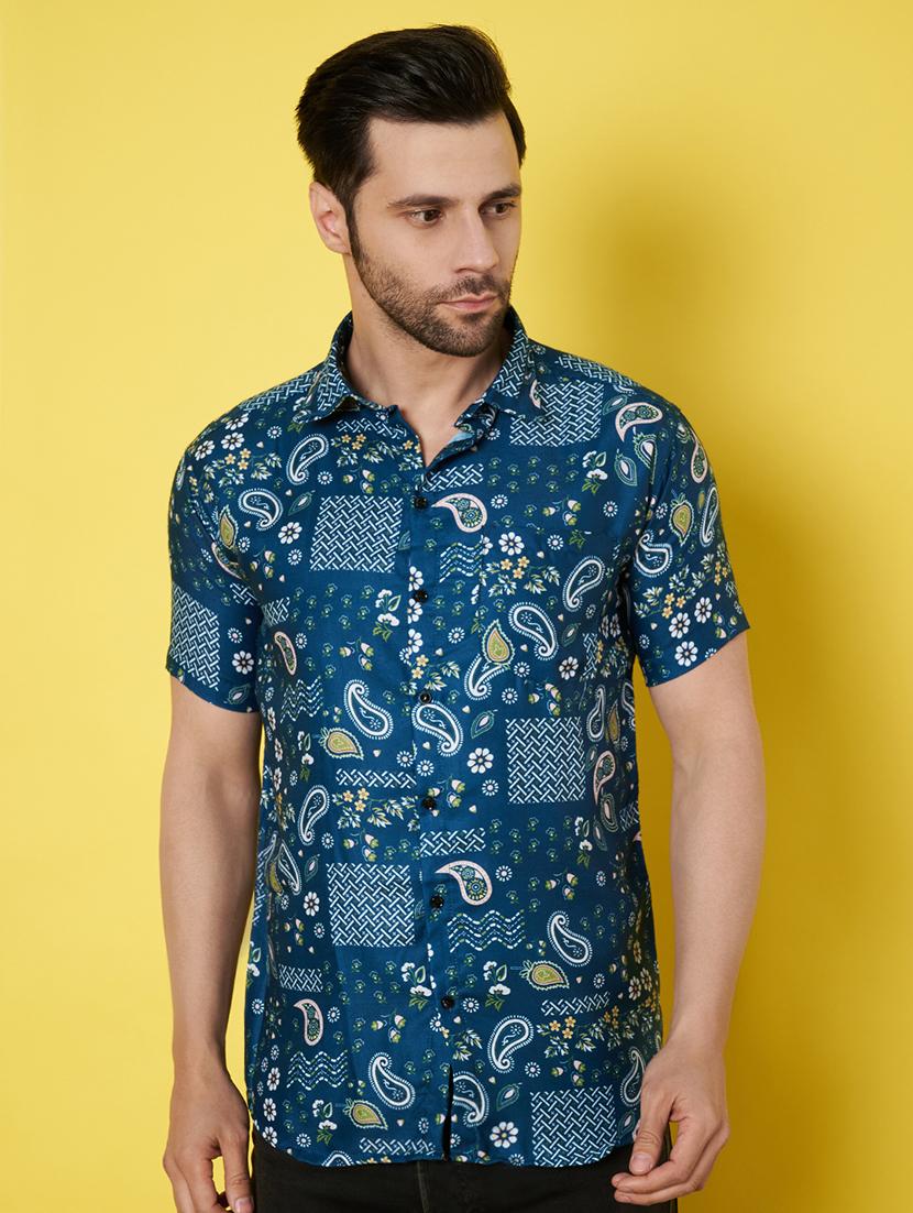 men short sleeves printed casual shirt - 21687060 - Zoom Image - 0