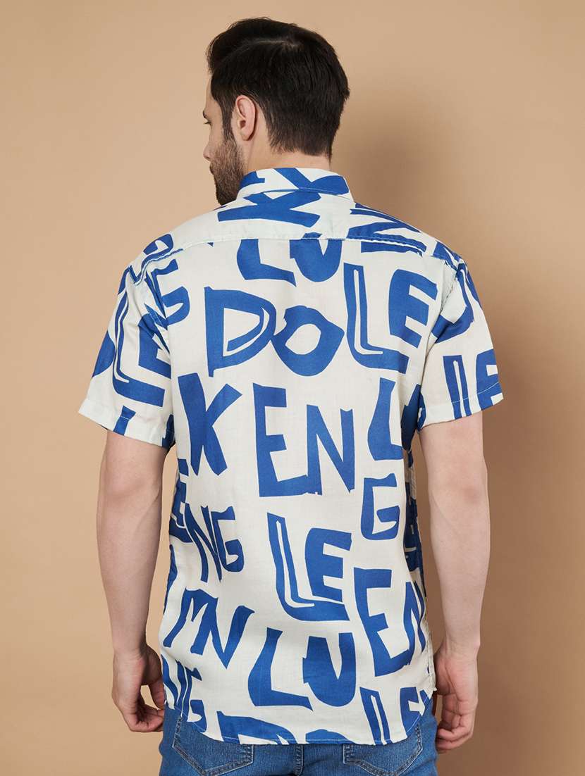 men short sleeves printed casual shirt - 21687072 -  Standard Image - 2