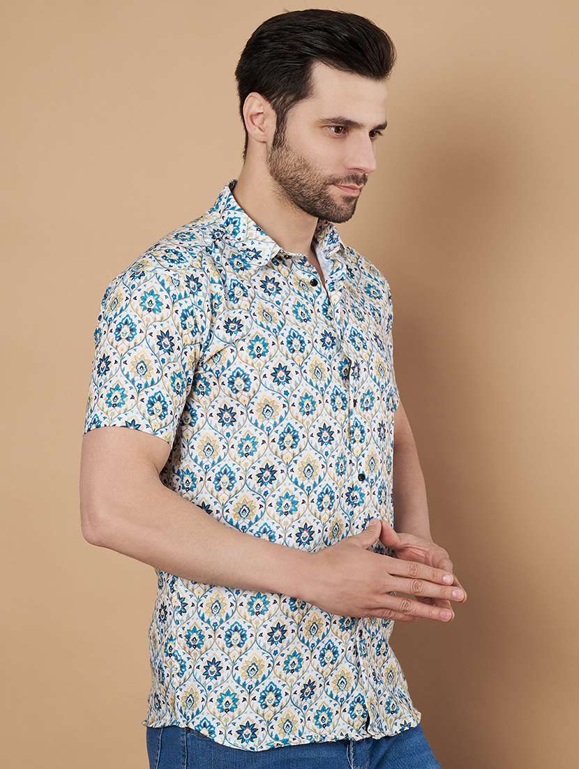 men short sleeves printed casual shirt - 21687073 -  Standard Image - 2