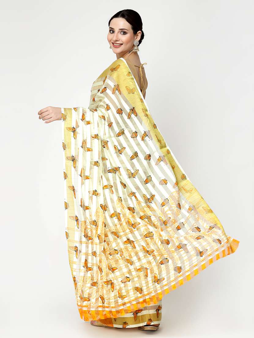 women printed casual wear saree with blouse - 21687215 - Standard Image - 2