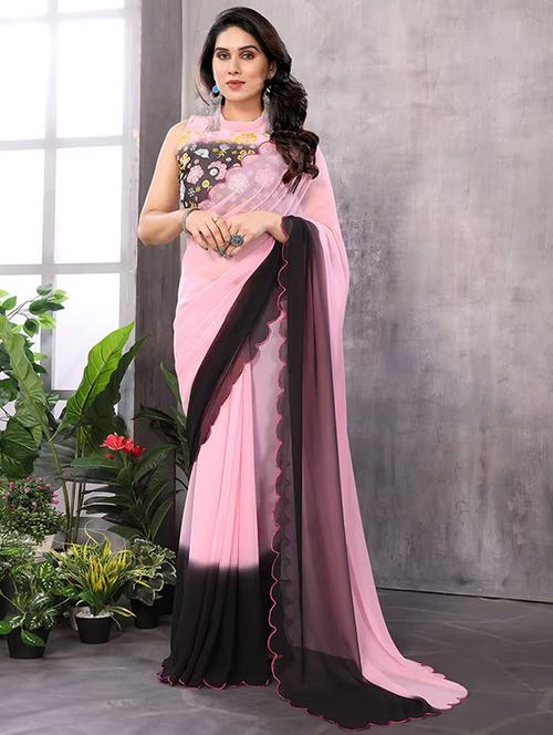 women ombre printed saree with blouse - 21687456 -  Standard Image - 0