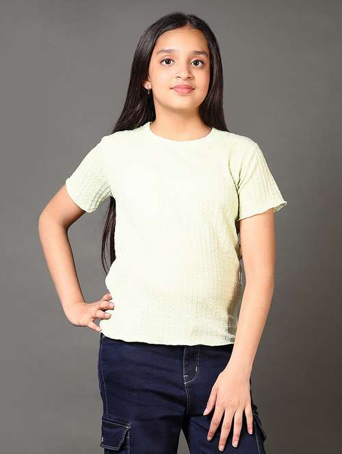 girls solid short sleeves tee - 21687526 -  Standard Image - 0