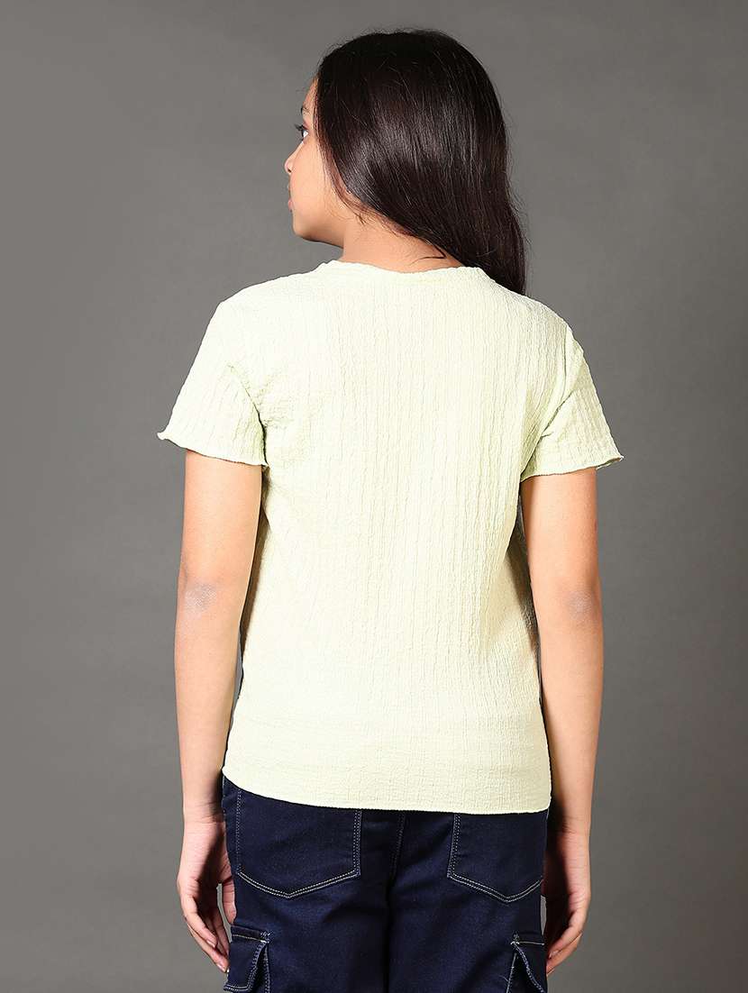 girls solid short sleeves tee - 21687526 - Standard Image - 2