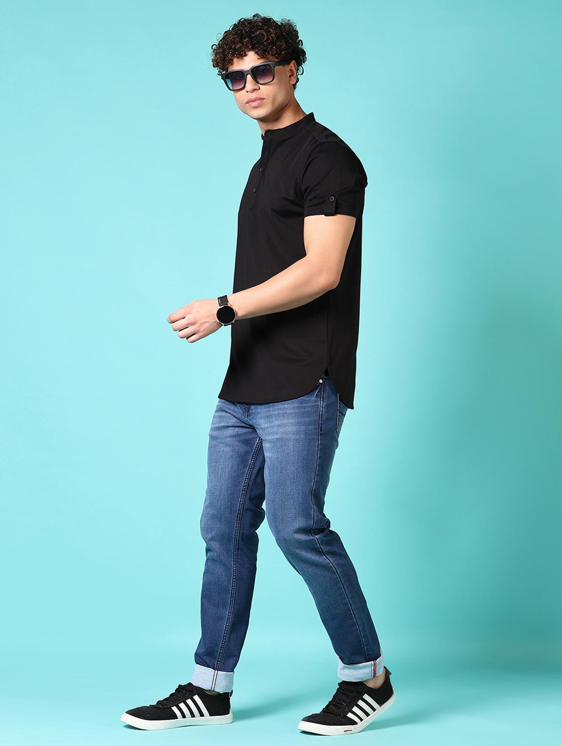 men solid short sleeves slim fit t-shirt - 21687649 - Standard Image - 2