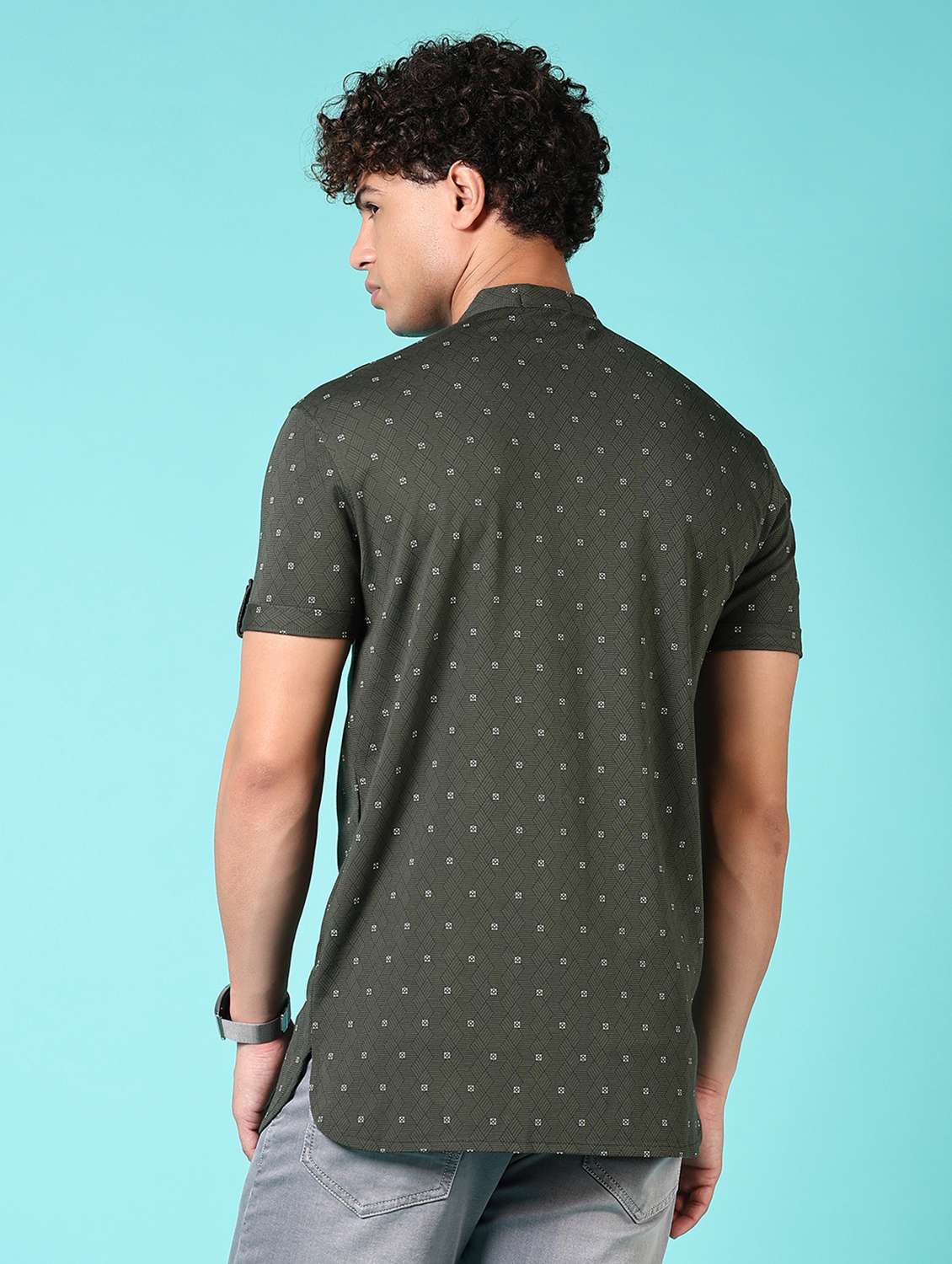 men printed short sleeves slim fit t-shirt - 21687650 - Standard Image - 2