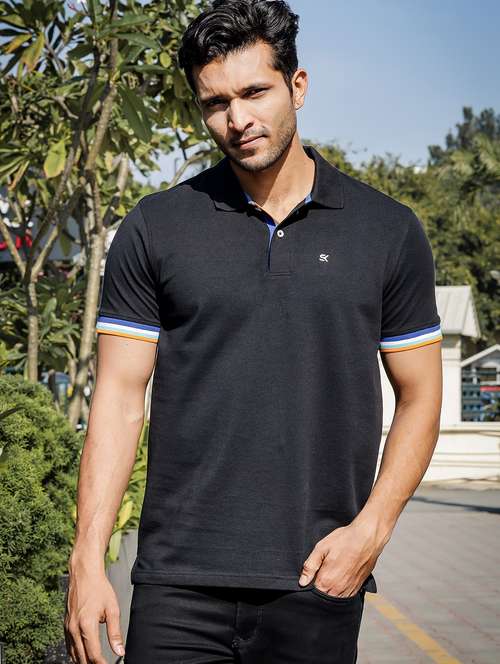 men short sleeves plain polo t-shirt  - 21687701 -  Standard Image - 0