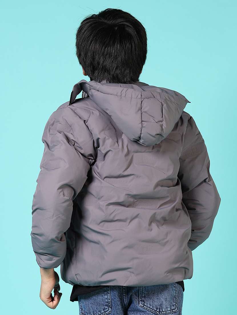 boys solid long sleeve hooded quilted jacket - 21688086 -  Standard Image - 2