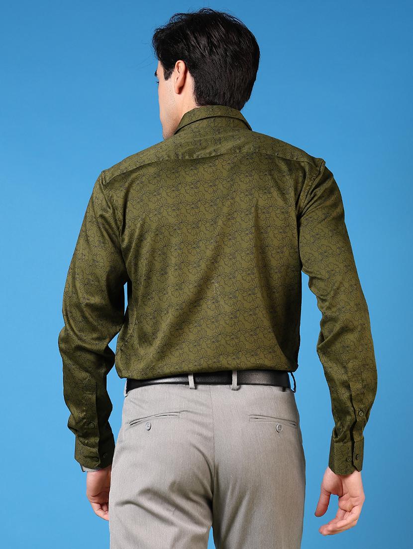 men green long sleeve regular fit formal shirt - 21688124 - Standard Image - 2