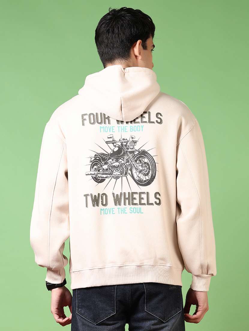 men long sleeves front & back print sweatshirt