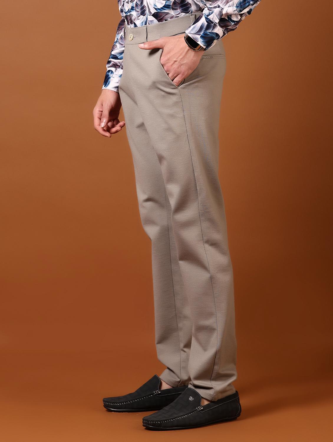 men solid mid rise casual chinos - 21688205 - Standard Image - 2