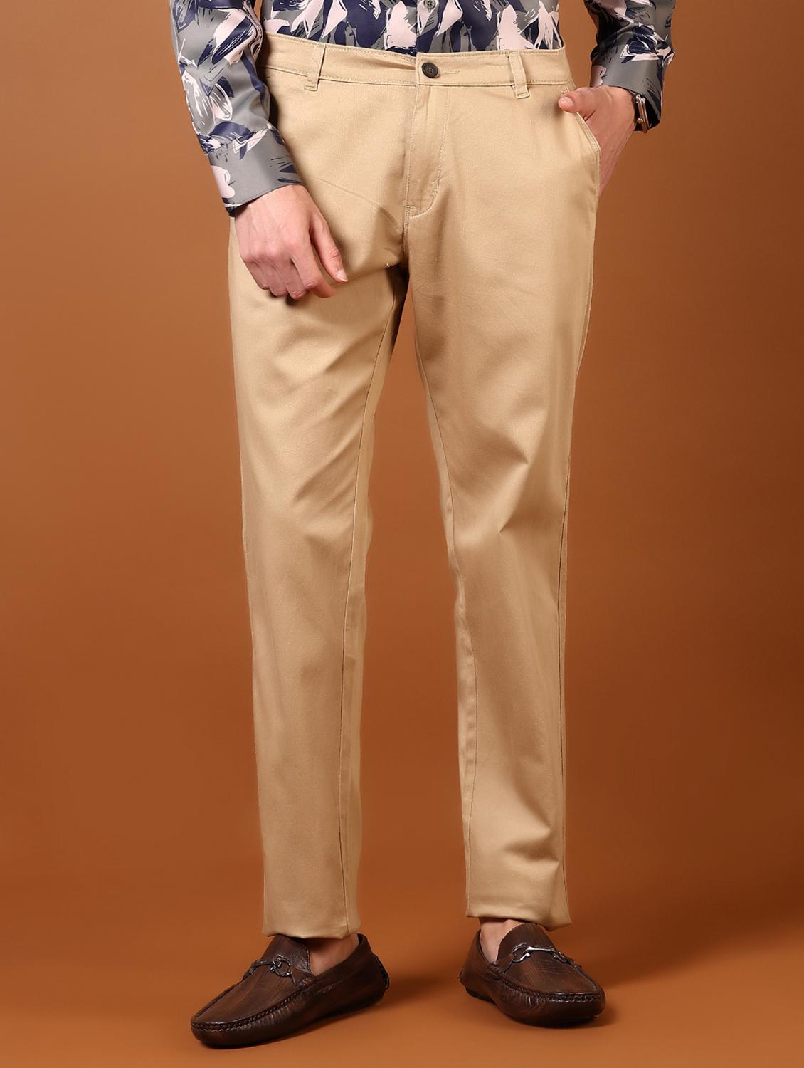 men solid mid rise casual chinos - 21688207 - Standard Image - 2