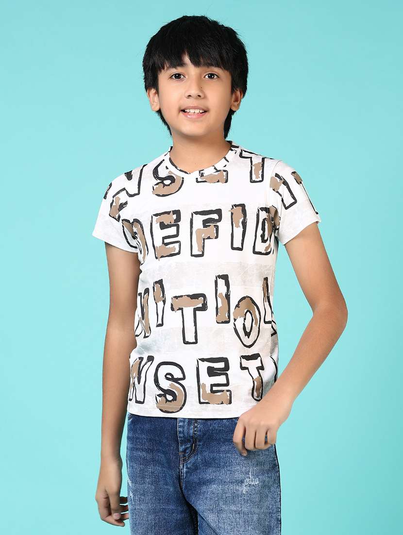 boys printed short sleeves t-shirt