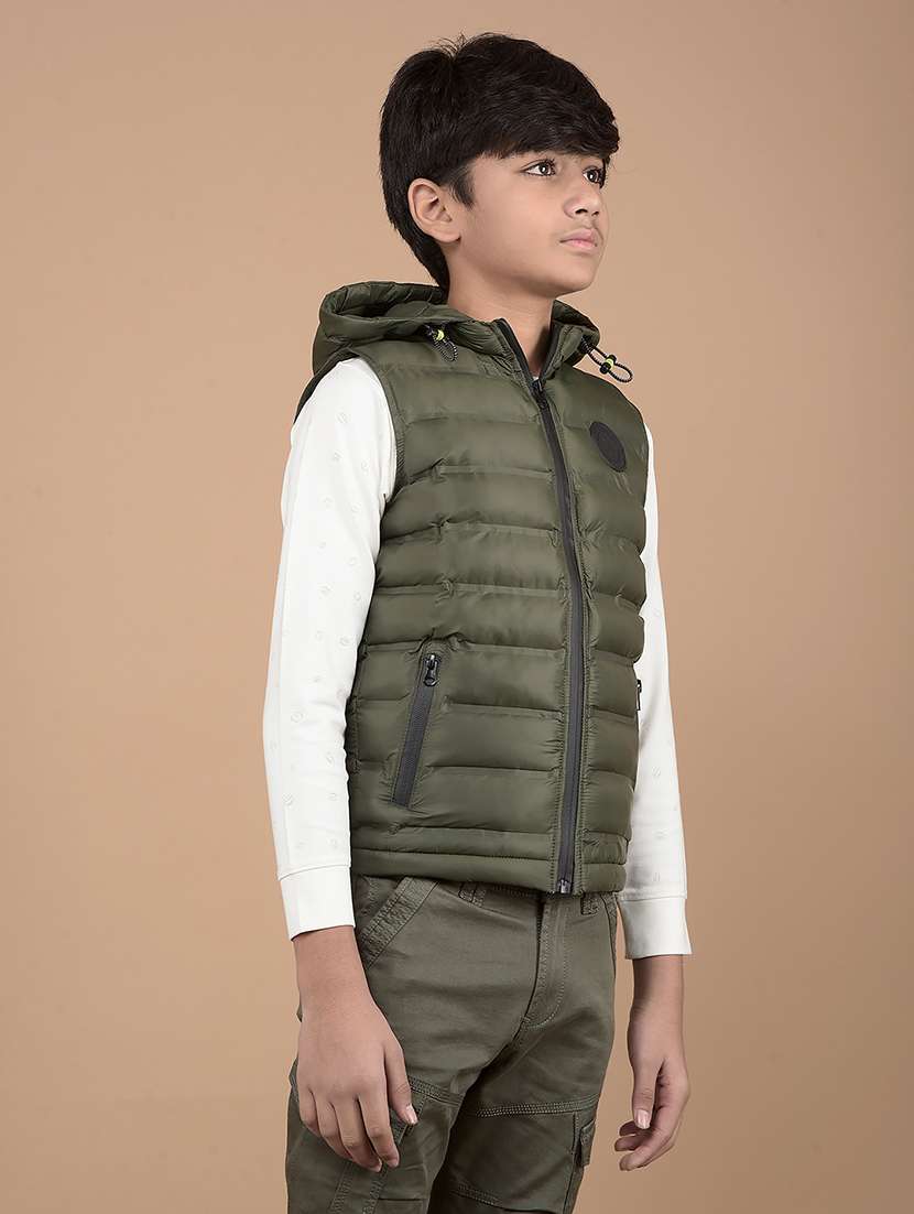 boys solid sleeveless quilted jacket - 21688313 -  Standard Image - 2