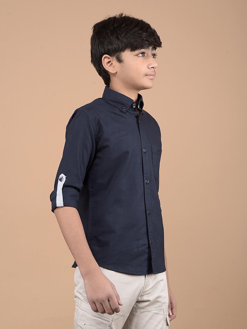 boys long sleeves solid shirt - 21688324 - Standard Image - 2
