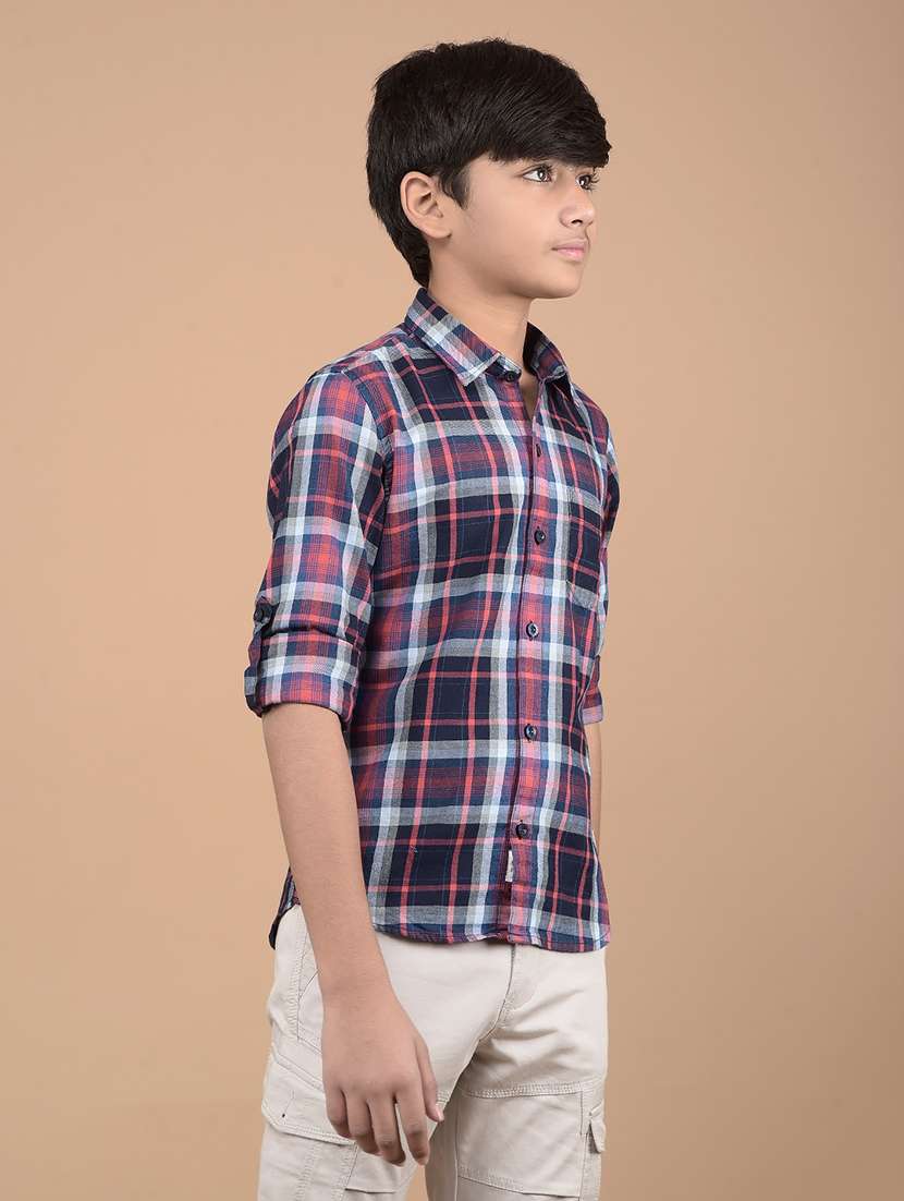 boys long sleeves checkered shirt - 21688330 -  Standard Image - 2