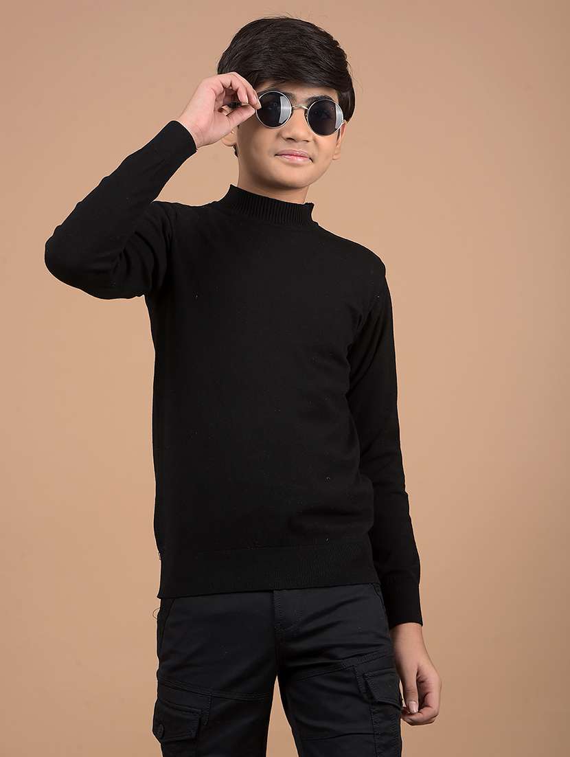 boys long sleeves solid sweater