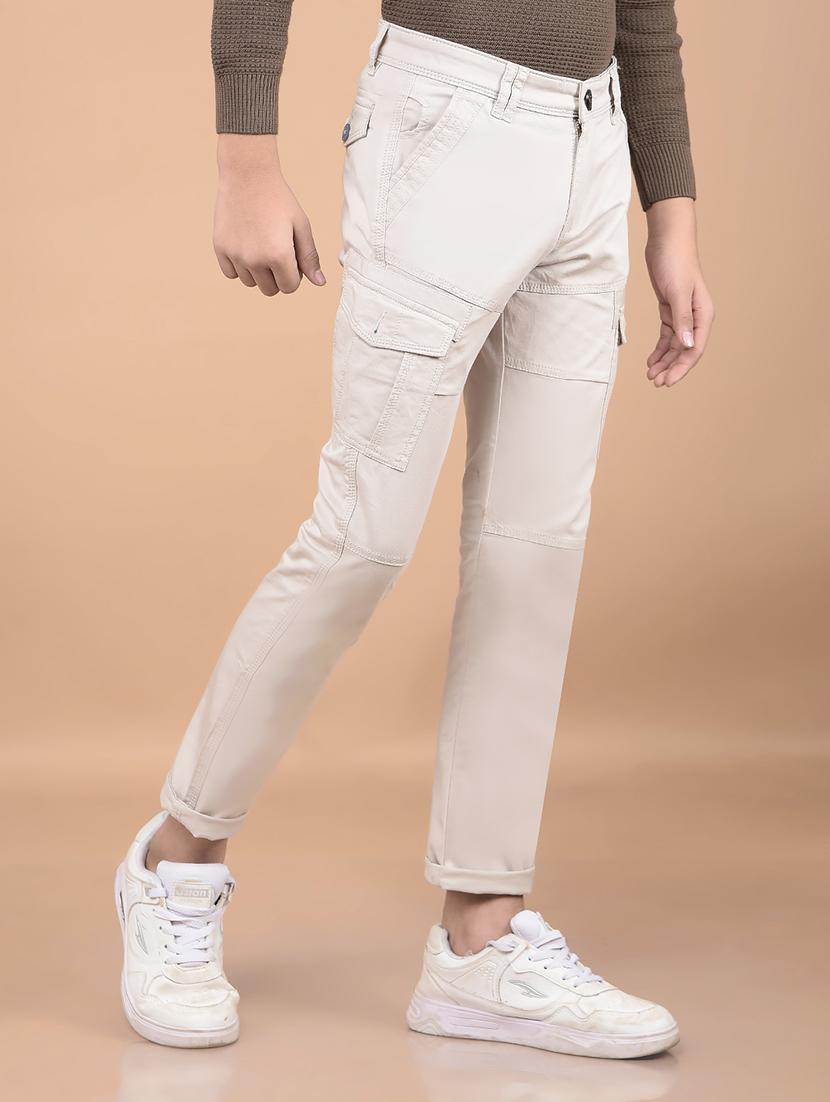 boys grey solid mid rise cargo - 21688349 - Standard Image - 2