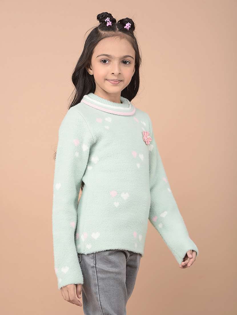 girls self design long sleeve sweater - 21688413 -  Standard Image - 2