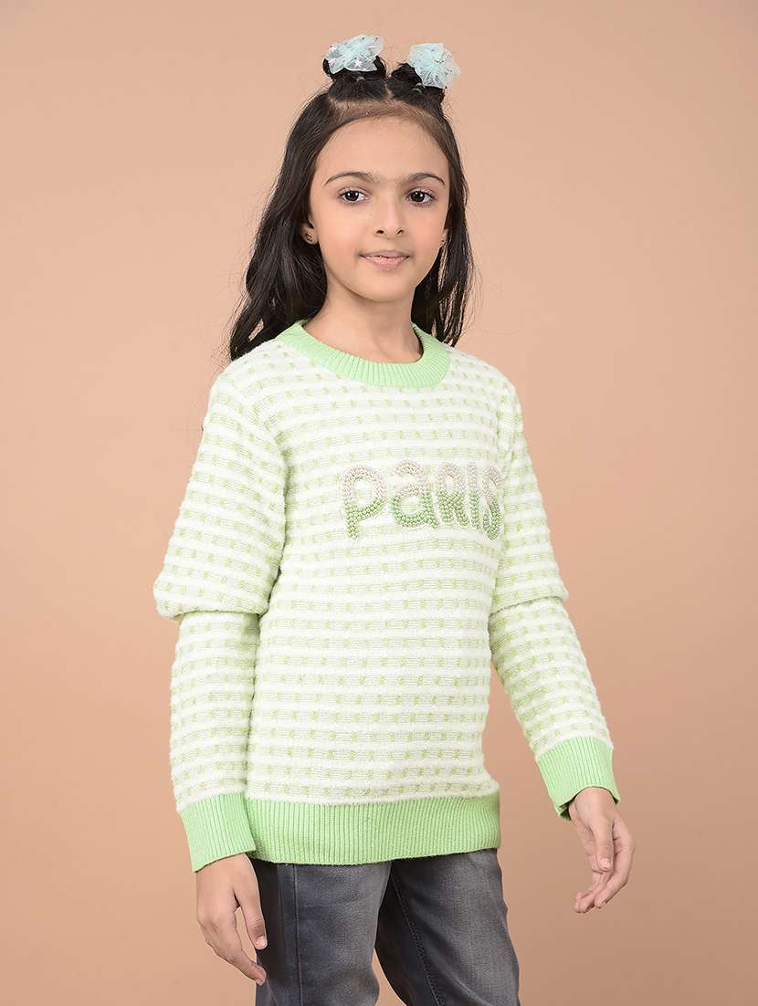 girls self design long sleeve sweater - 21688421 -  Standard Image - 2