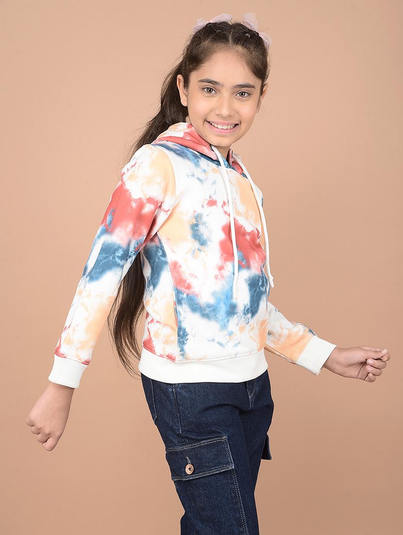 girls tie & print dye long sleeve sweatshirts - 21688444 - Standard Image - 2