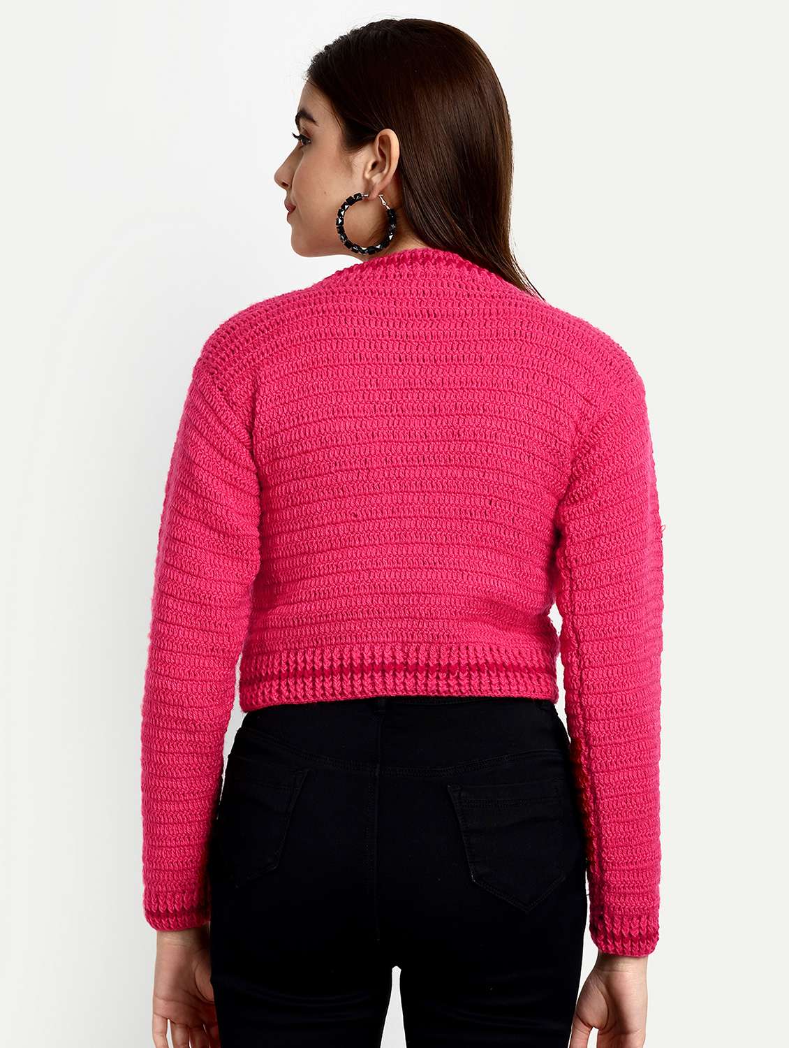 women round neck long sleeve pullover - 21688469 - Standard Image - 2