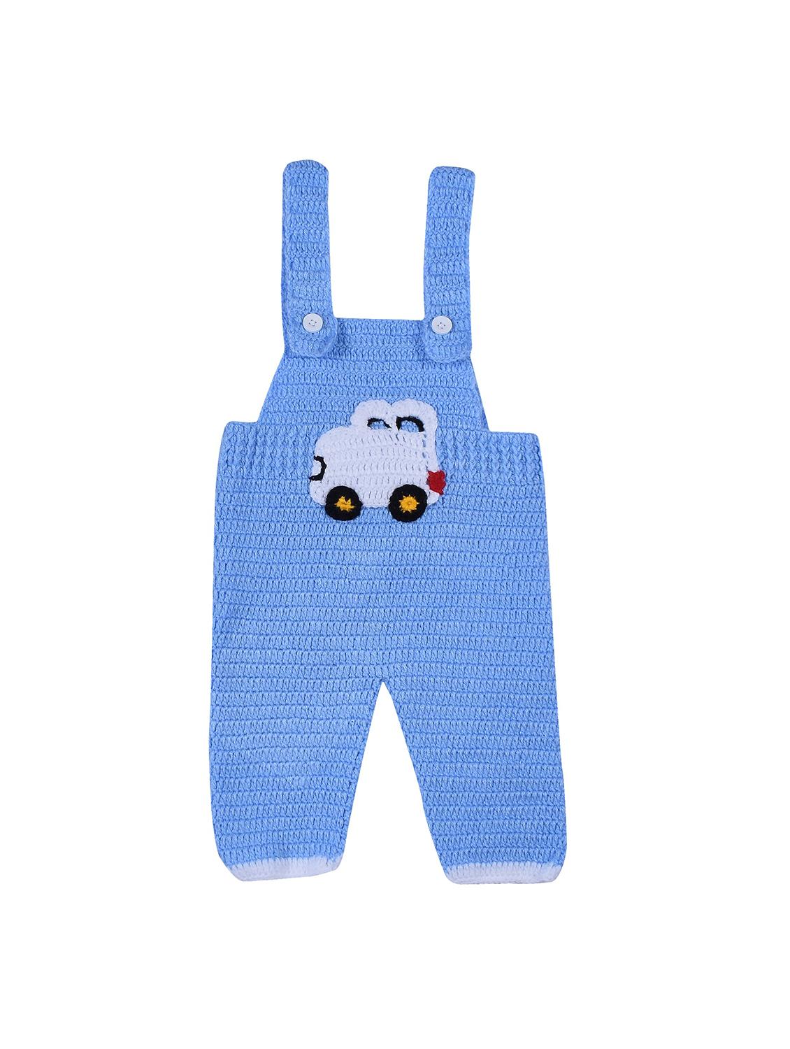 girls self design full length dungarees set with cap - 21688556 - Standard Image - 2