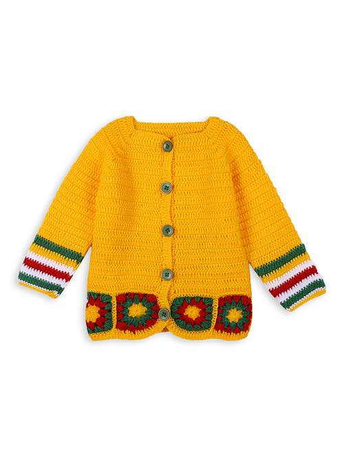 girls self design long sleeve cardigans - 21688563 -  Standard Image - 0