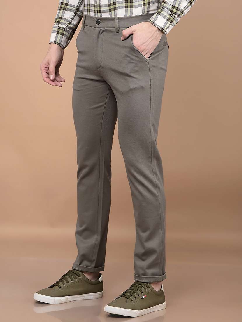 men mid rise solid chinos - 21688655 -  Standard Image - 2