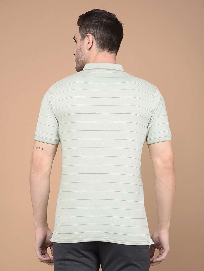 men short sleeves striped polo t-shirt  - 21688663 -  Standard Image - 2