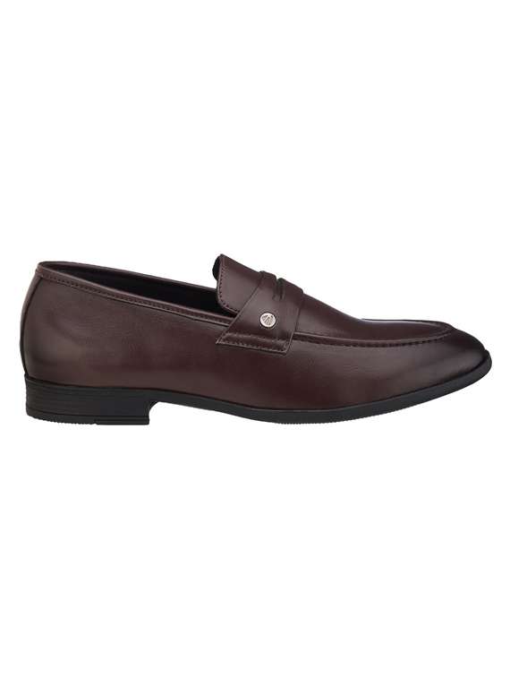 men brown slip on loafers - 21688851 -  Standard Image - 2