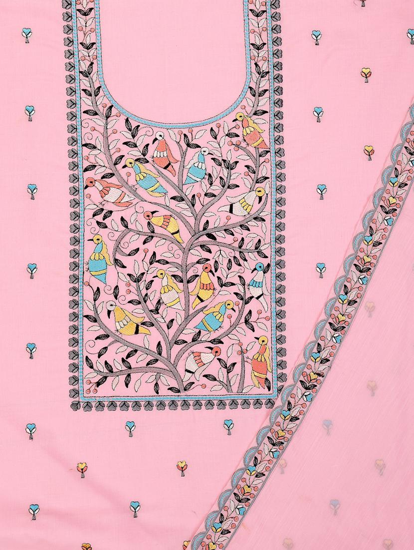 women embroidered unstitched suit set with dupatta - 21688903 - Standard Image - 2