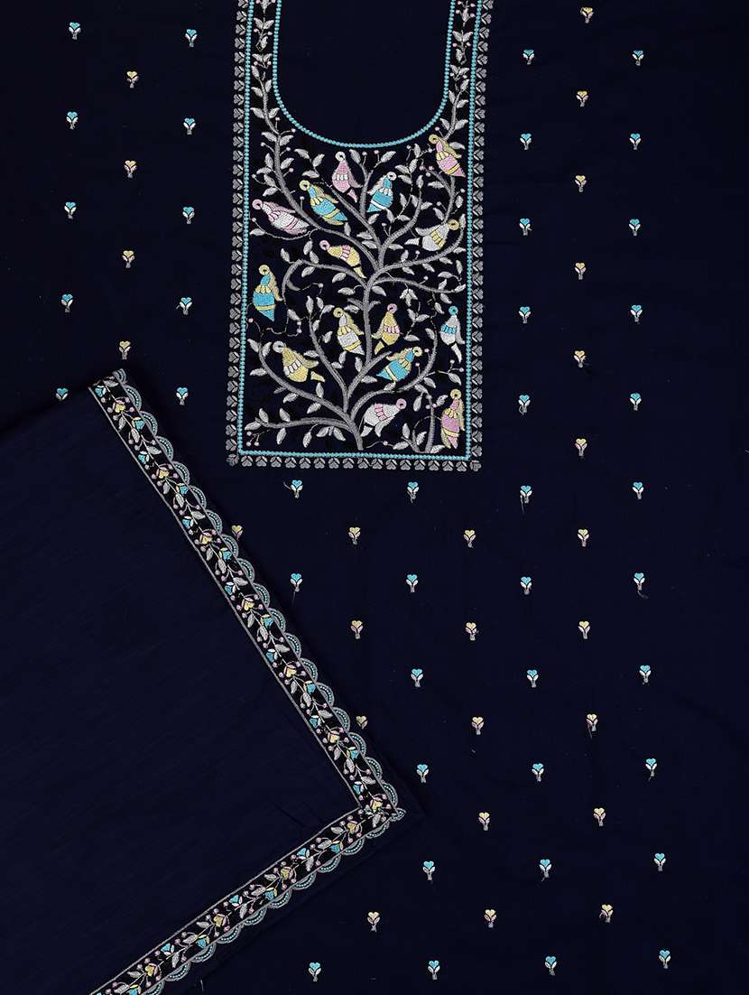 women embroidered unstitched suit set with dupatta - 21688905 - Standard Image - 2
