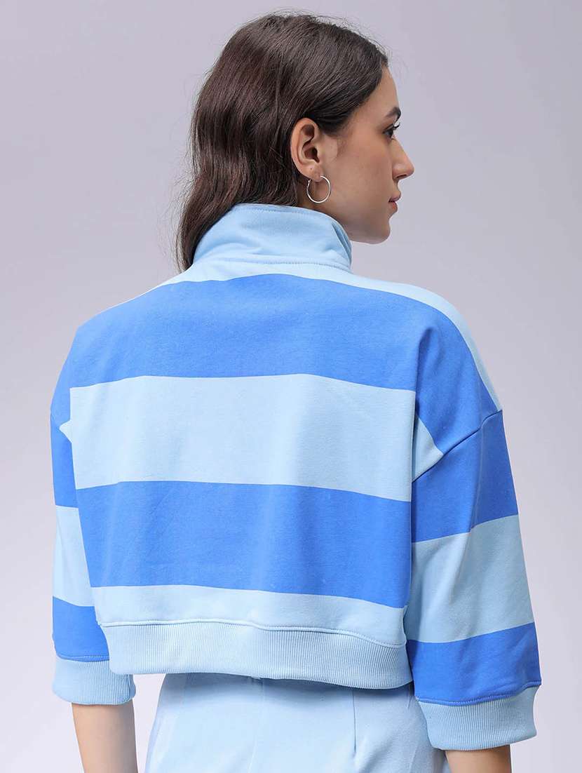 women fleece color block sweatshirt - 21689344 -  Standard Image - 2