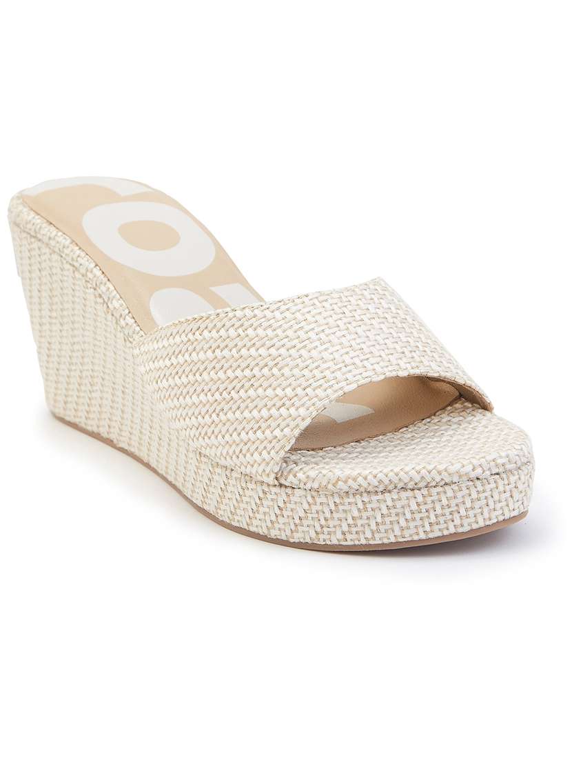 women beige slip on wedges - 21689367 -  Standard Image - 2
