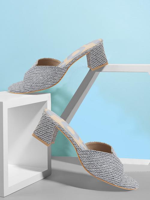 women grey block heel sandal - 21689370 -  Standard Image - 0